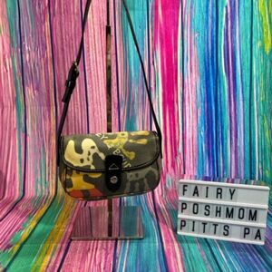 Dooney & Bourke Graffiti Crossbody Bag | Rare Print-Charcoal/Black Shoulder Bag